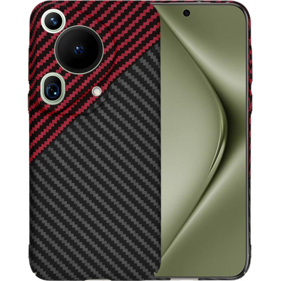 Techsuit - Carbonite FiberShell - Huawei Pura 70 Ultra - Red Vortex