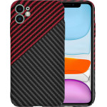 Techsuit - Carbonite FiberShell - iPhone 11 - Red Vortex