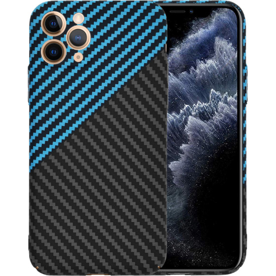 Techsuit - Carbonite FiberShell - iPhone 11 Pro - Blue Pulse