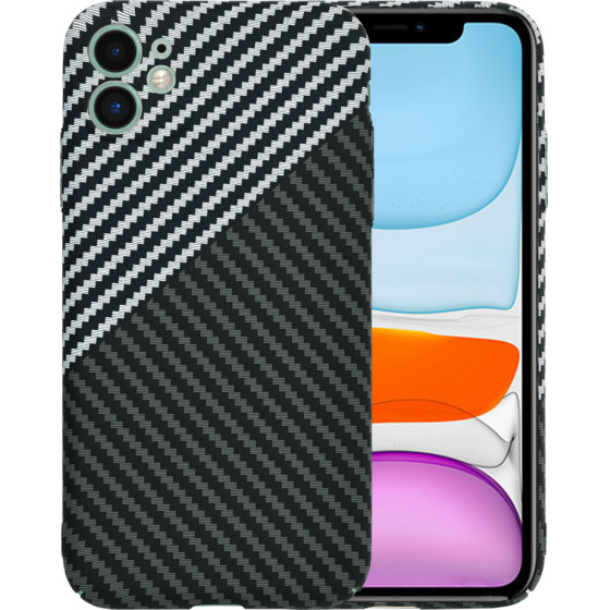 Techsuit - Carbonite FiberShell - iPhone 11 - Stealth Gray