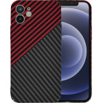 Techsuit - Carbonite FiberShell - iPhone 12 - Red Vortex