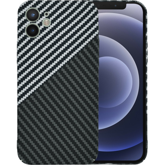 Techsuit - Carbonite FiberShell - iPhone 12 - Stealth Gray