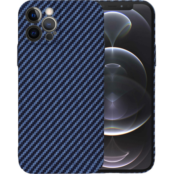 Techsuit - Carbonite FiberShell - iPhone 12 Pro - Cyan