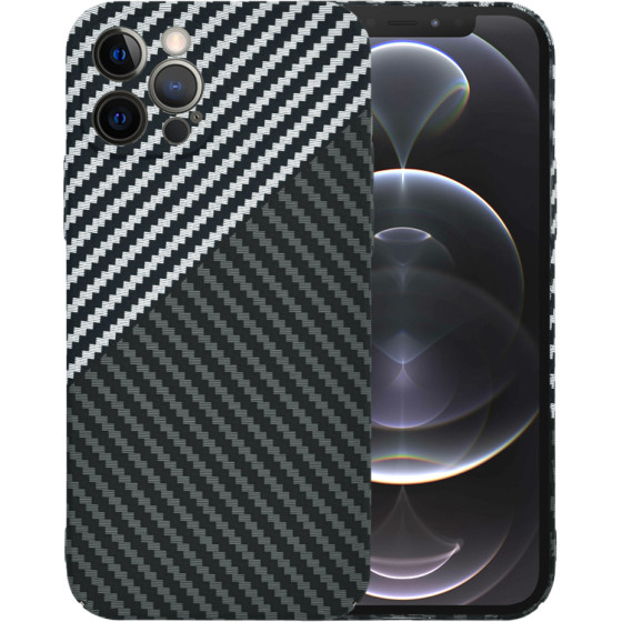 Techsuit - Carbonite FiberShell - iPhone 12 Pro - Stealth Gray