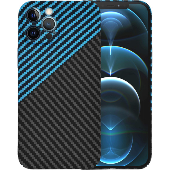 Techsuit - Carbonite FiberShell - iPhone 12 Pro Max - Blue Pulse