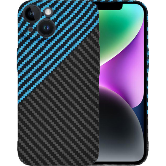 Techsuit - Carbonite FiberShell - iPhone 14 - Blue Pulse