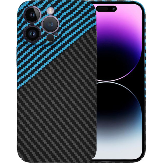 Techsuit - Carbonite FiberShell - iPhone 14 Pro Max - Blue Pulse