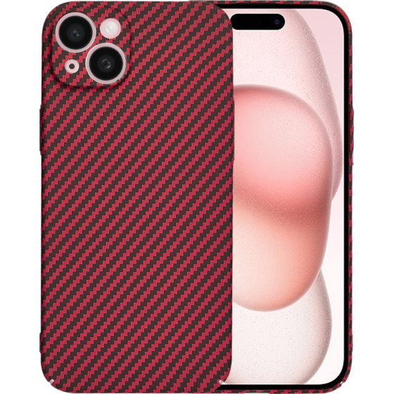 Techsuit - Carbonite FiberShell - iPhone 15 - Red