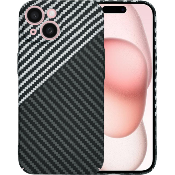 Techsuit - Carbonite FiberShell - iPhone 15 - Stealth Gray