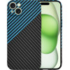 Techsuit - Carbonite FiberShell - iPhone 15 Plus - Blue Pulse