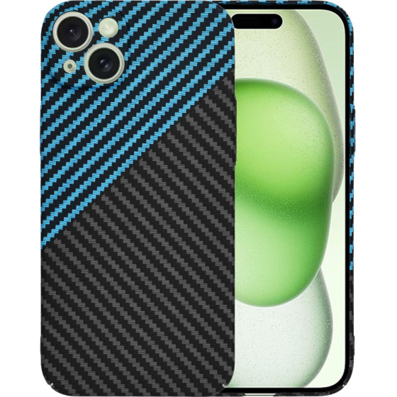 Techsuit - Carbonite FiberShell - iPhone 15 Plus - Blue Pulse