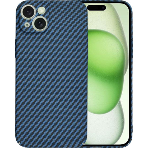 Techsuit - Carbonite FiberShell - iPhone 15 Plus - Cyan