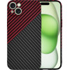 Techsuit - Carbonite FiberShell - iPhone 15 Plus - Red Vortex