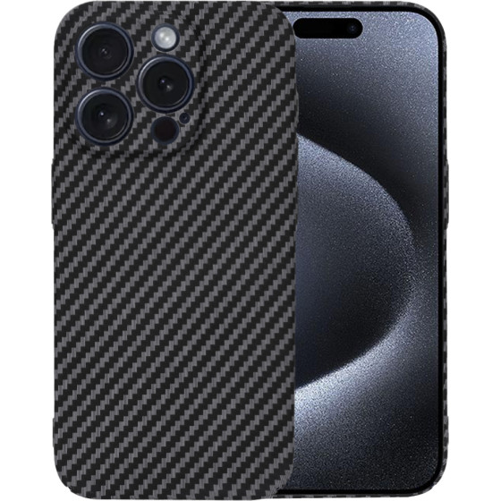 Techsuit - Carbonite FiberShell - iPhone 15 Pro - Black