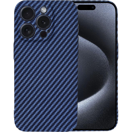 Techsuit - Carbonite FiberShell - iPhone 15 Pro - Cyan