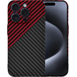 Techsuit - Carbonite FiberShell - iPhone 15 Pro - Red Vortex