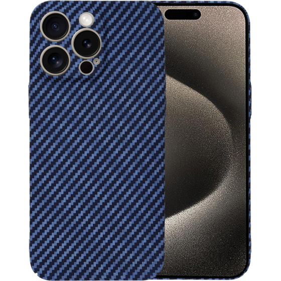 Techsuit - Carbonite FiberShell - iPhone 15 Pro Max - Cyan