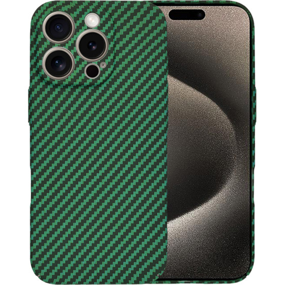 Techsuit - Carbonite FiberShell - iPhone 15 Pro Max - Green