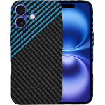 Techsuit - Carbonite FiberShell - iPhone 16 - Blue Pulse