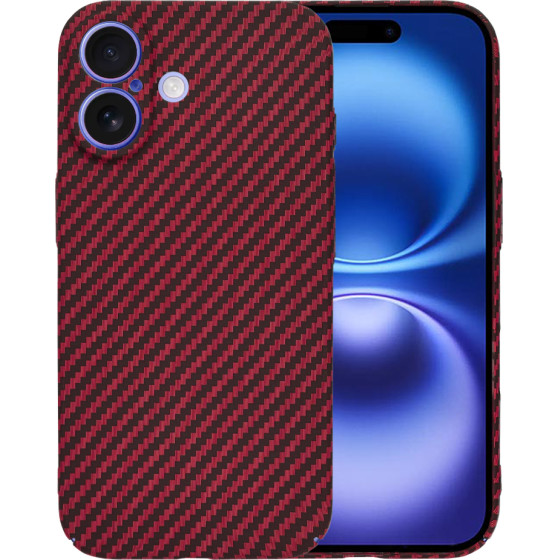 Techsuit - Carbonite FiberShell - iPhone 16 - Red