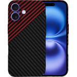 Techsuit - Carbonite FiberShell - iPhone 16 - Red Vortex