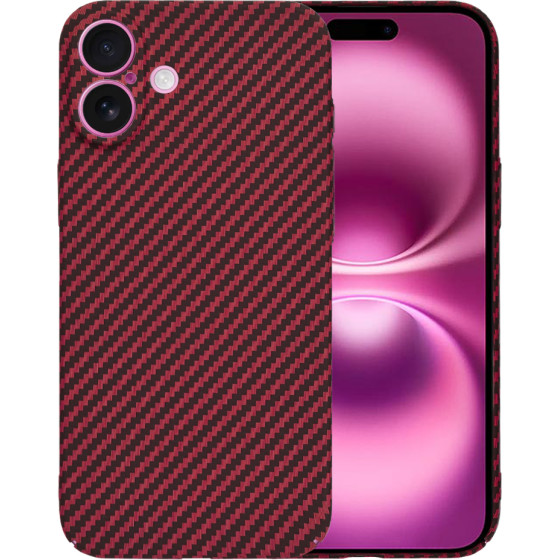 Techsuit - Carbonite FiberShell - iPhone 16 Plus - Red