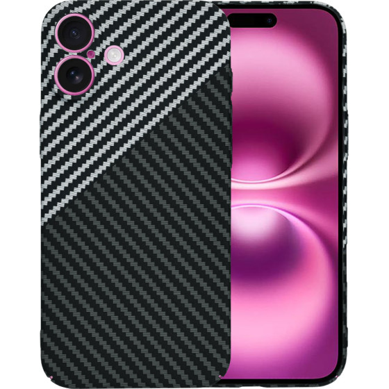 Techsuit - Carbonite FiberShell - iPhone 16 Plus - Stealth Gray