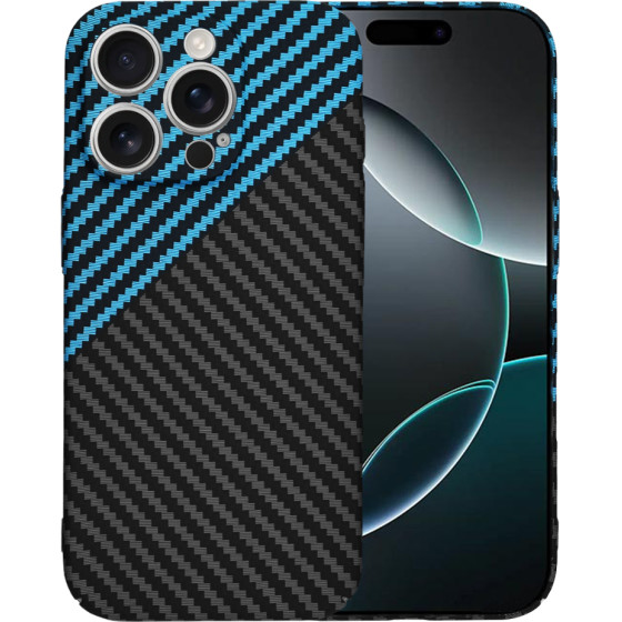 Techsuit - Carbonite FiberShell - iPhone 16 Pro - Blue Pulse