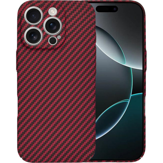 Techsuit - Carbonite FiberShell - iPhone 16 Pro - Red
