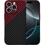 Techsuit - Carbonite FiberShell - iPhone 16 Pro - Red Vortex