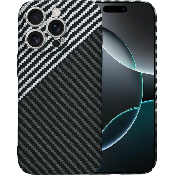 Techsuit - Carbonite FiberShell - iPhone 16 Pro - Stealth Gray