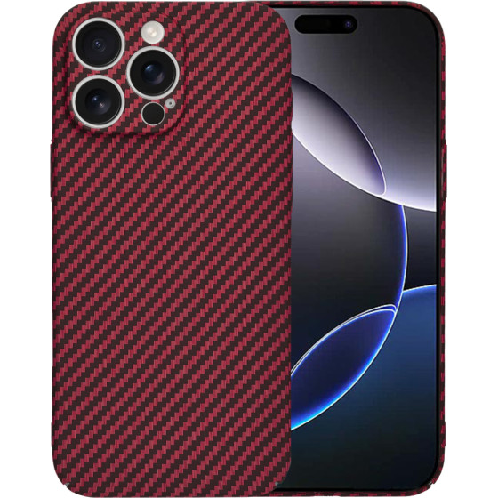 Techsuit - Carbonite FiberShell - iPhone 16 Pro Max - Red