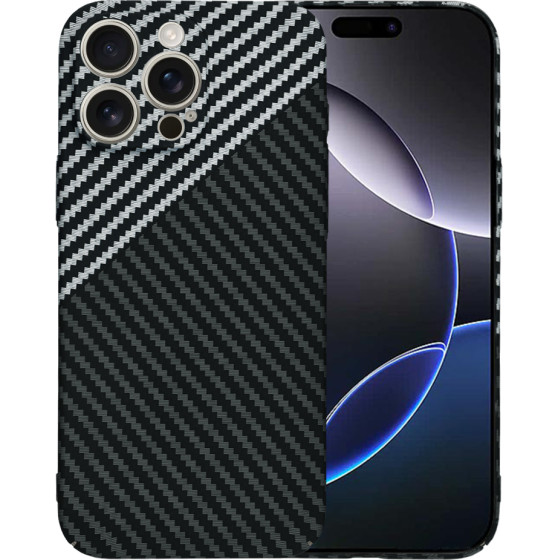 Techsuit - Carbonite FiberShell - iPhone 16 Pro Max - Stealth Gray