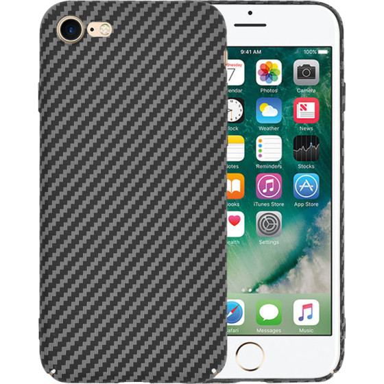 Techsuit - Carbonite FiberShell - iPhone 7 / iPhone 8 / iPhone SE 2, SE 2020 / iPhone SE 3, SE 2022 - Black
