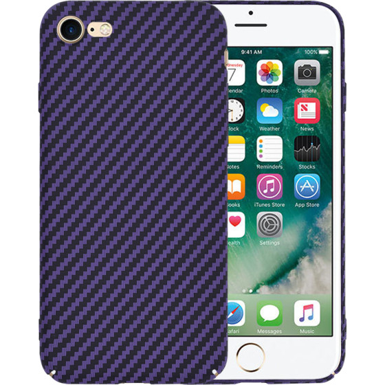 Techsuit - Carbonite FiberShell - iPhone 7 / iPhone 8 / iPhone SE 2, SE 2020 / iPhone SE 3, SE 2022 - Purple