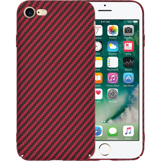 Techsuit - Carbonite FiberShell - iPhone 7 / iPhone 8 / iPhone SE 2, SE 2020 / iPhone SE 3, SE 2022 - Red