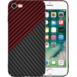 Techsuit - Carbonite FiberShell - iPhone 7 / iPhone 8 / iPhone SE 2, SE 2020 / iPhone SE 3, SE 2022 - Red Vortex