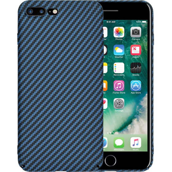 Techsuit - Carbonite FiberShell - iPhone 7 Plus / iPhone 8 Plus - Cyan