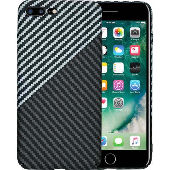 Techsuit - Carbonite FiberShell - iPhone 7 Plus / iPhone 8 Plus - Stealth Gray