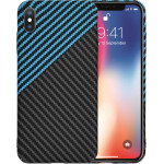 Techsuit - Carbonite FiberShell - iPhone X / iPhone XS - Blue Pulse