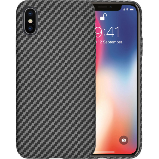 Techsuit - Carbonite FiberShell - iPhone X / iPhone XS - Black