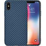 Techsuit - Carbonite FiberShell - iPhone X / iPhone XS - Cyan