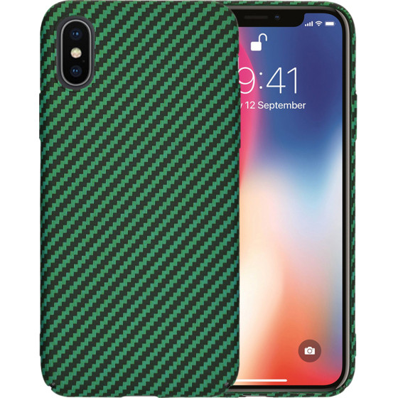 Techsuit - Carbonite FiberShell - iPhone X / iPhone XS - Green