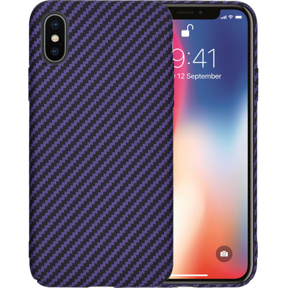 Techsuit - Carbonite FiberShell - iPhone X / iPhone XS - Purple