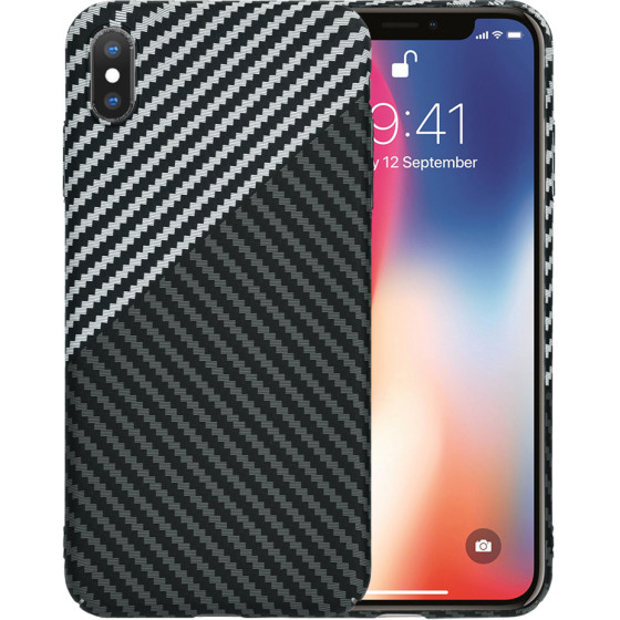 Techsuit - Carbonite FiberShell - iPhone X / iPhone XS - Stealth Gray