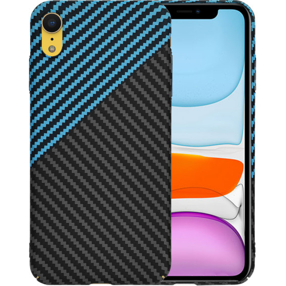 Techsuit - Carbonite FiberShell - iPhone XR - Blue Pulse