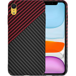 Techsuit - Carbonite FiberShell - iPhone XR - Red Vortex