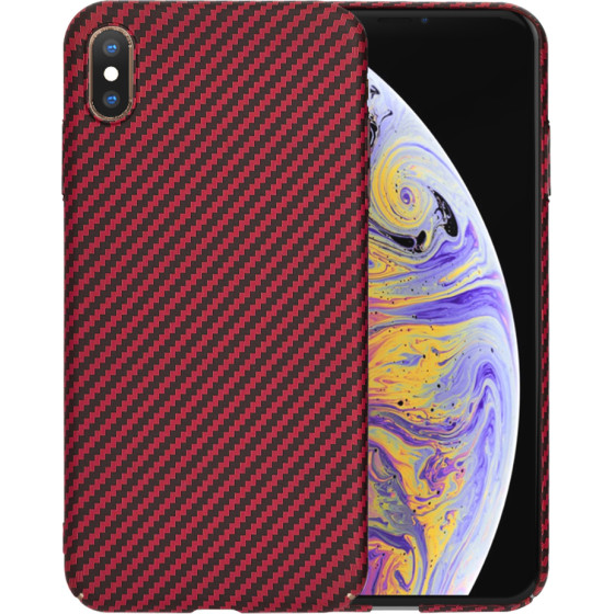Techsuit - Carbonite FiberShell - iPhone XS Max - Red