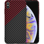 Techsuit - Carbonite FiberShell - iPhone XS Max - Red Vortex