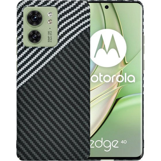 Techsuit - Carbonite FiberShell - Motorola Edge 40 / Edge (2023) - Stealth Gray